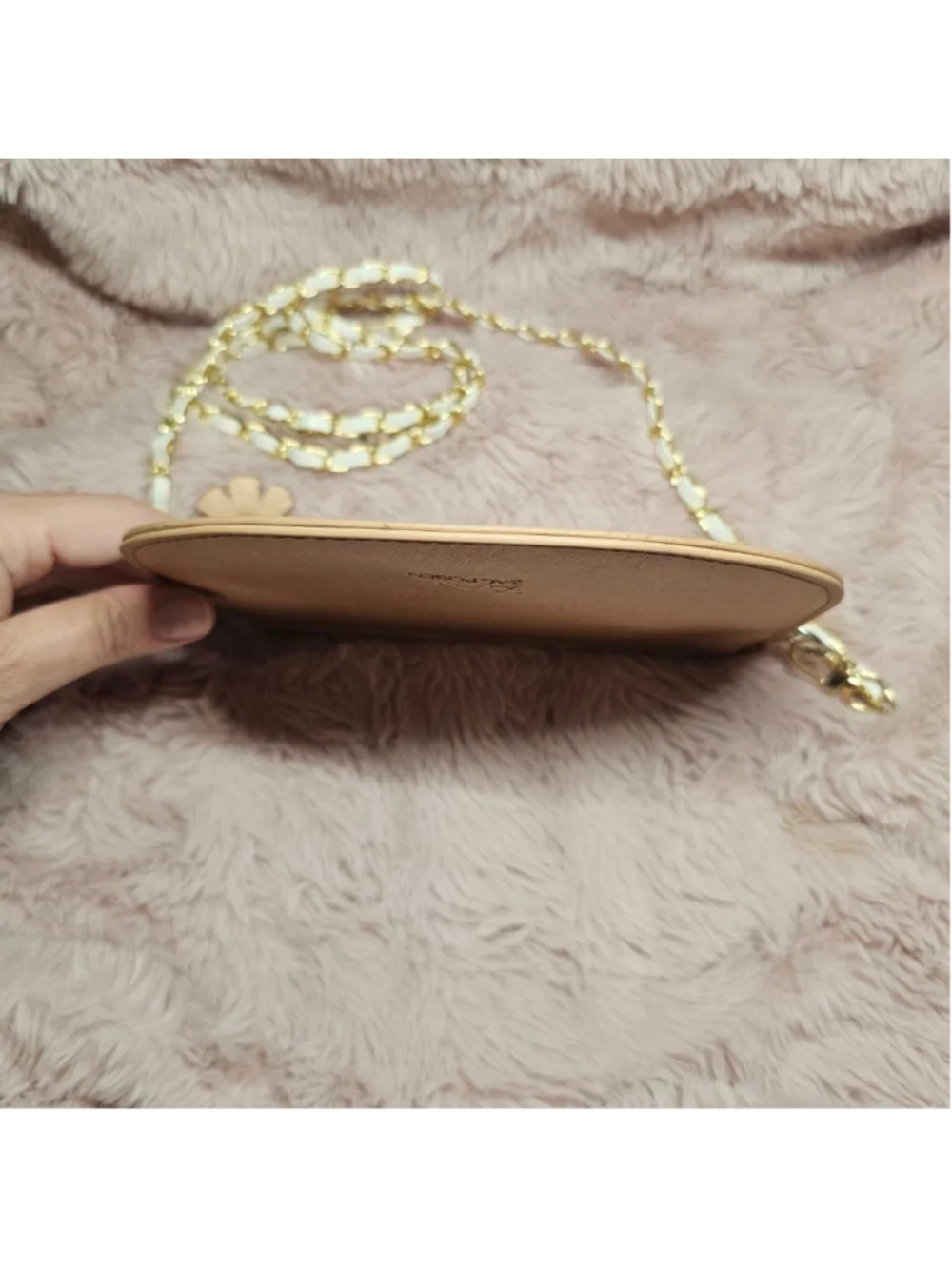 Zac Posen Metallic Gold Mini Pouch with Chain